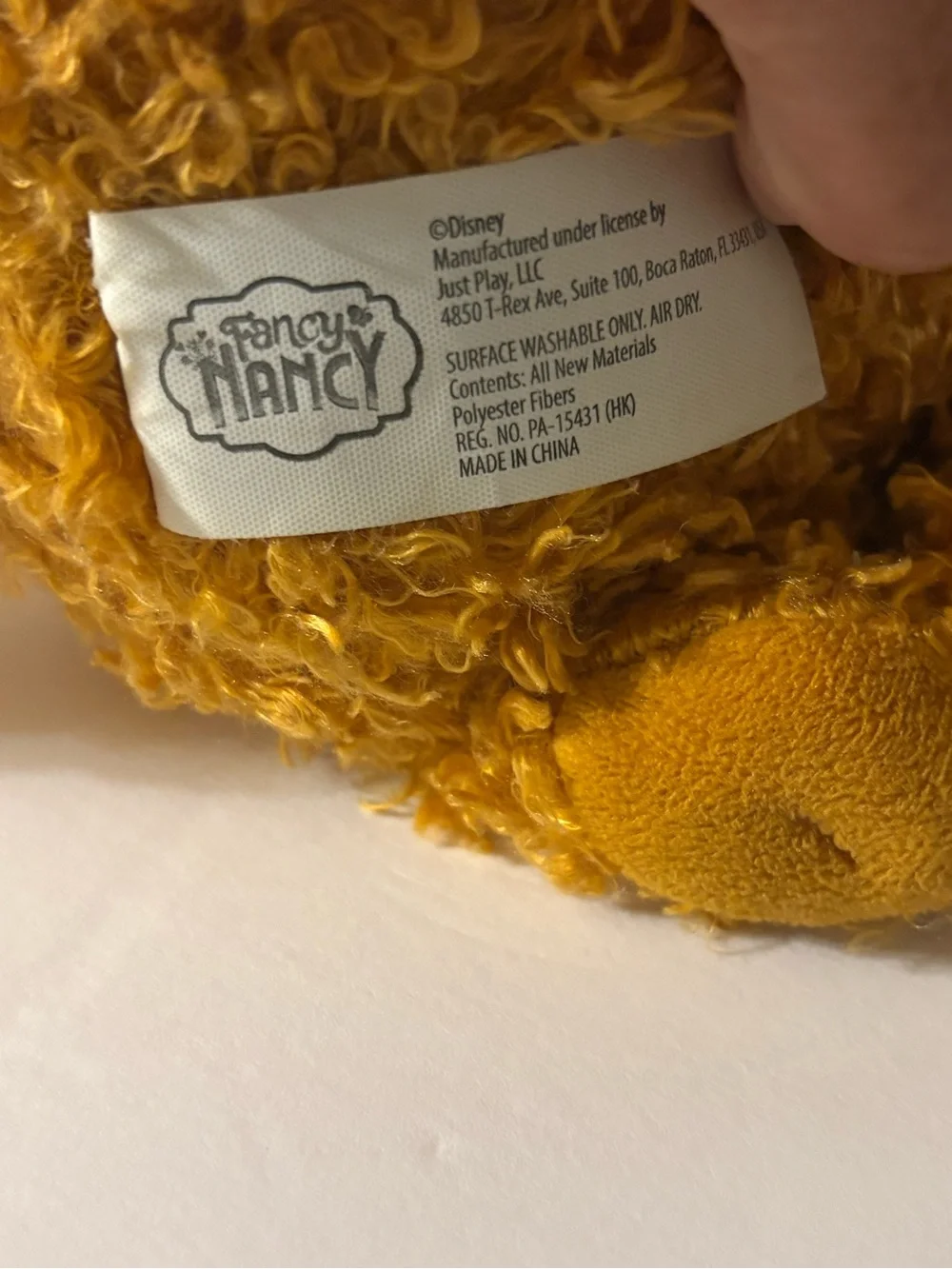Disney Fancy Nancy Brown Dog Plush Stuffed Animal 11in 2014 MPN 1658A001 Sounds